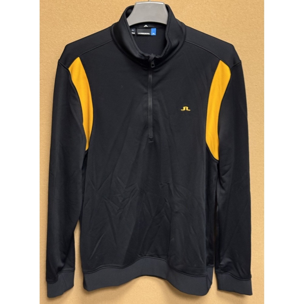 J. Lindberg Mens‎ Henry Mid Layer 1/4 Zip Jacket XL Golf Logo Outdoor Active EUC